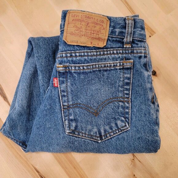 Vintage 1990s Levi's 505 Womens Jeans Size 12 Med Wash Mid Rise USA Classic - Picture 1 of 16